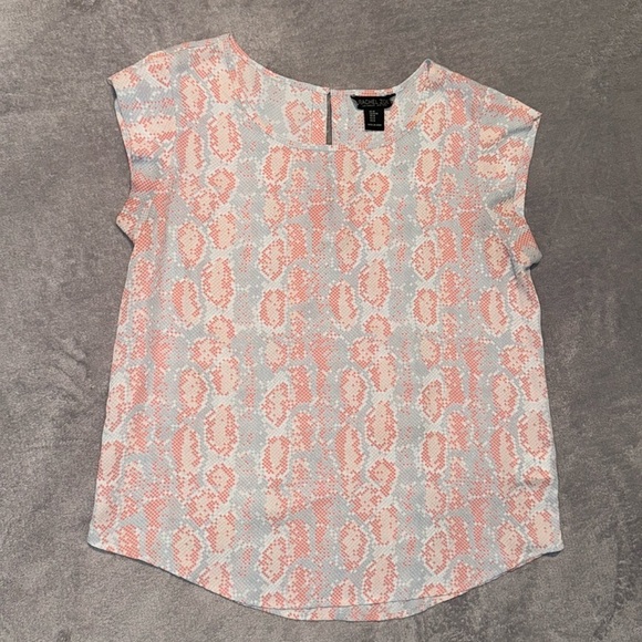 Rachel Zoe Tops - Rachel Zoe Gray/Orange Snake Print Blouse - Size: Medium-‎ Excellent Condition